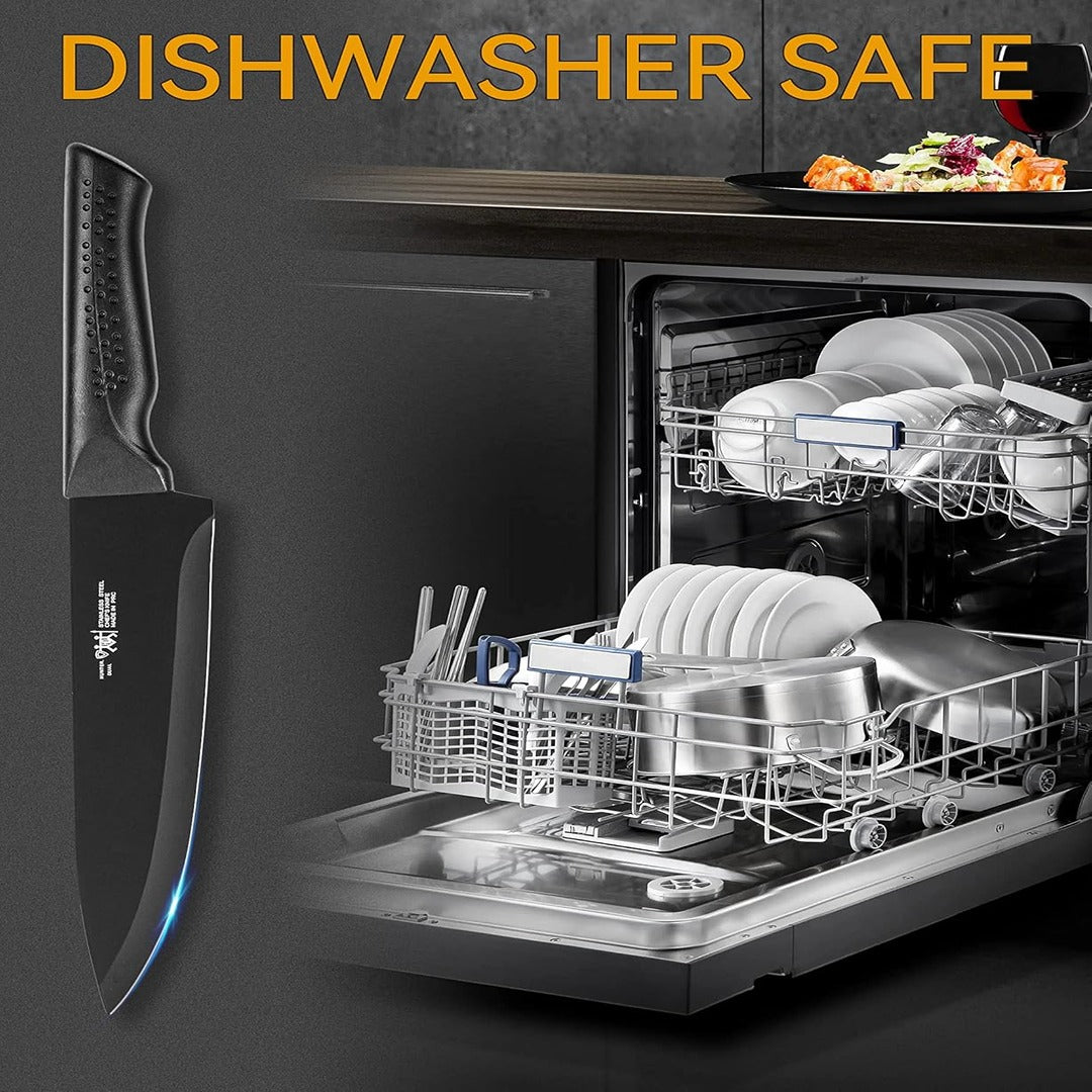 15-Piece Self-Sharpening Knife Set – Black
